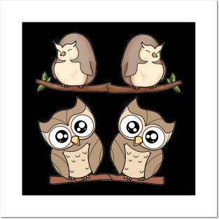 Cute Owls Posters and Art